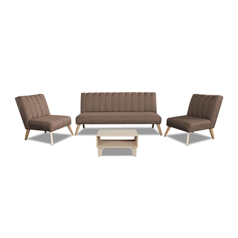 CASA BELLA - Juego de Sala Palermo 3-1-1 Cuerpos + Mesa de Centro