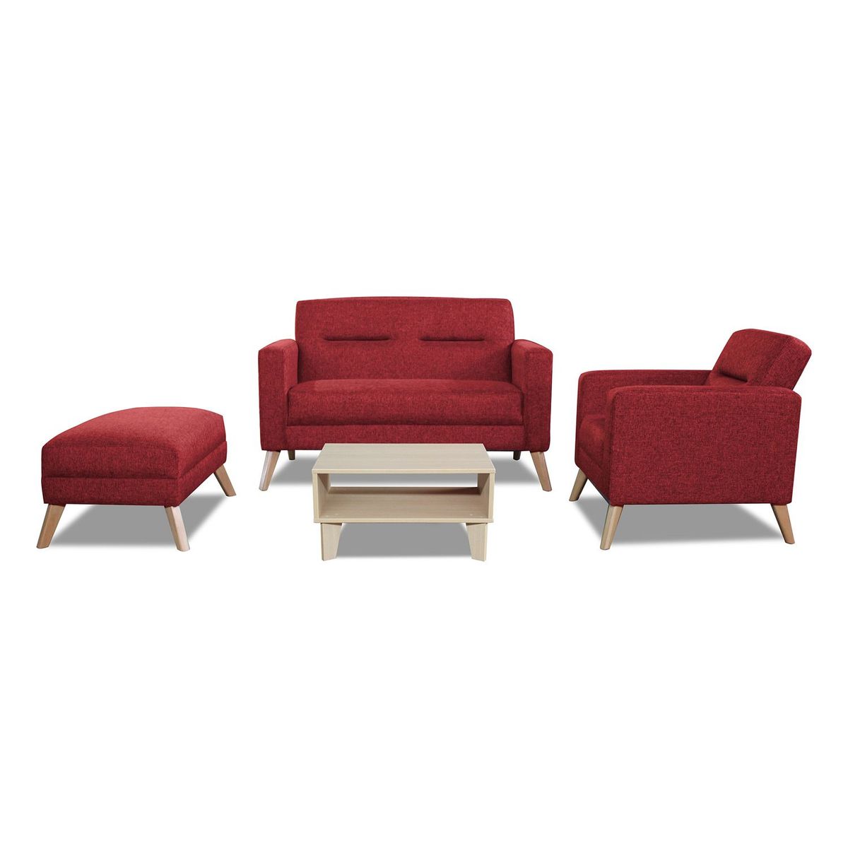 MICA - Juego de Sala Seul 2-1 Cuerpos + Banqueta + Mesa de Centro