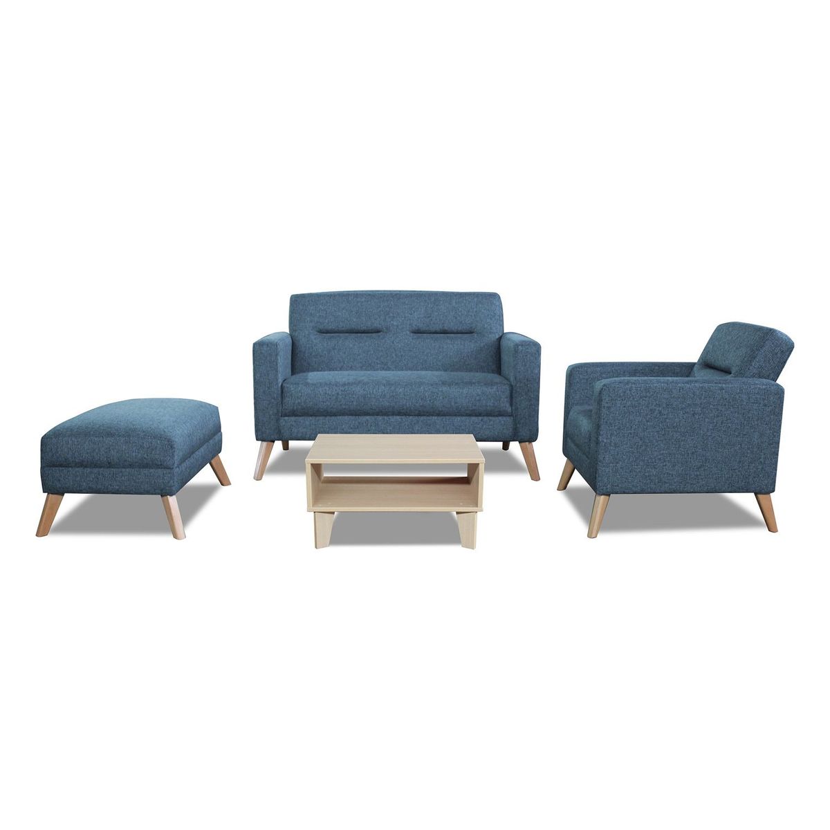 MICA - Juego de Sala Seul 2-1 Cuerpos + Banqueta + Mesa de Centro