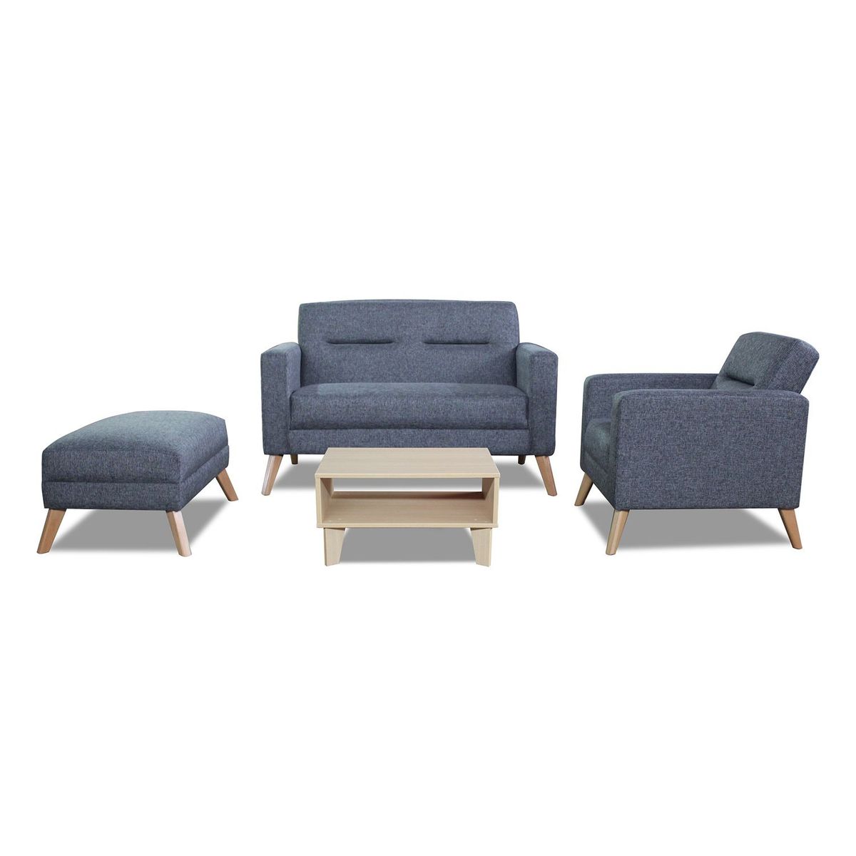 MICA - Juego de Sala Seul 2-1 Cuerpos + Banqueta + Mesa de Centro