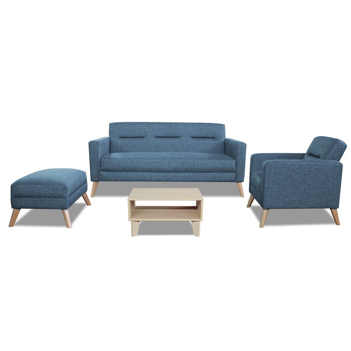 MICA - Juego de Sala Seul 3-1 Cuerpos + Banqueta + Mesa de Centro