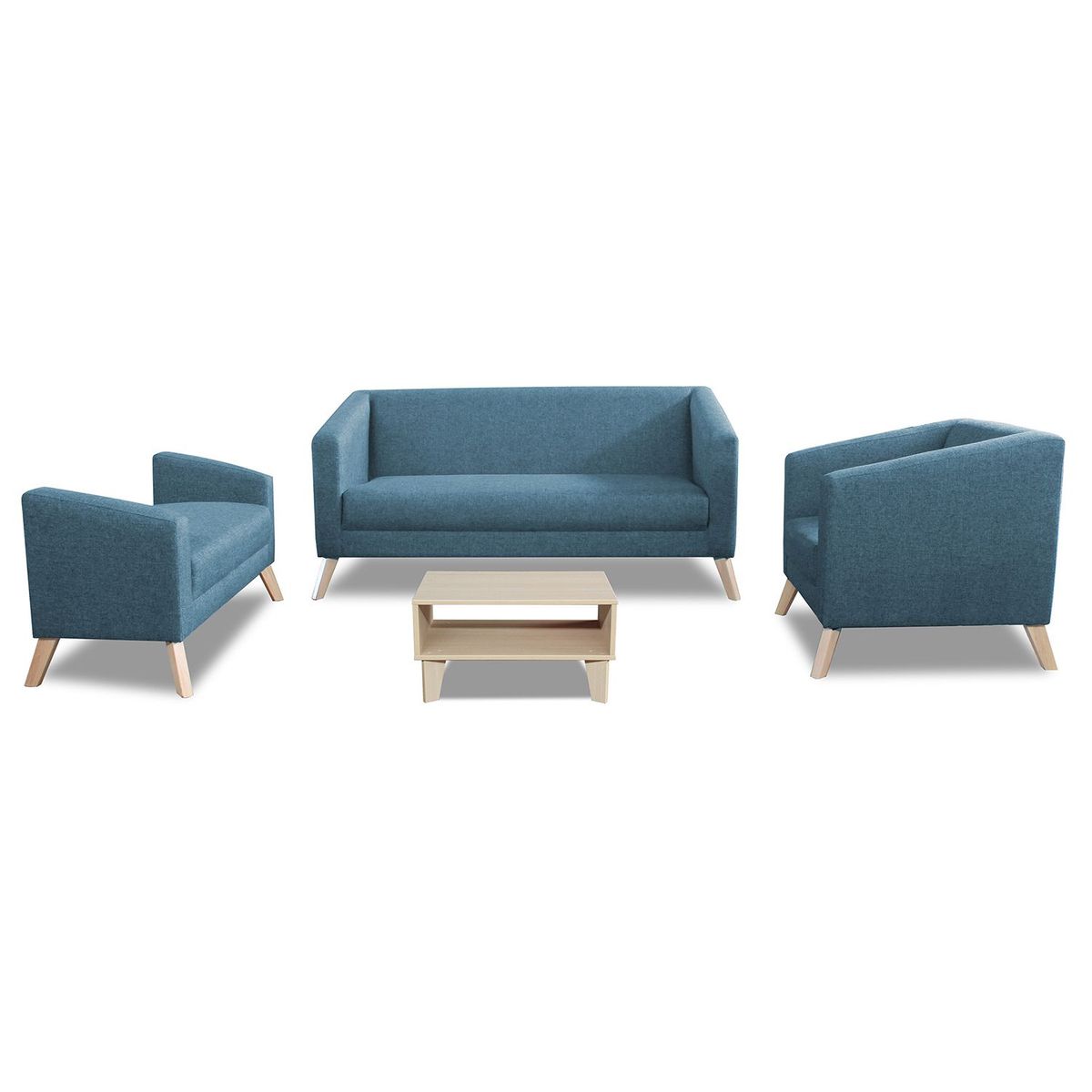 MICA - Juego de Sala Ginebra 3-1 + Banqueta + Mesa de Centro