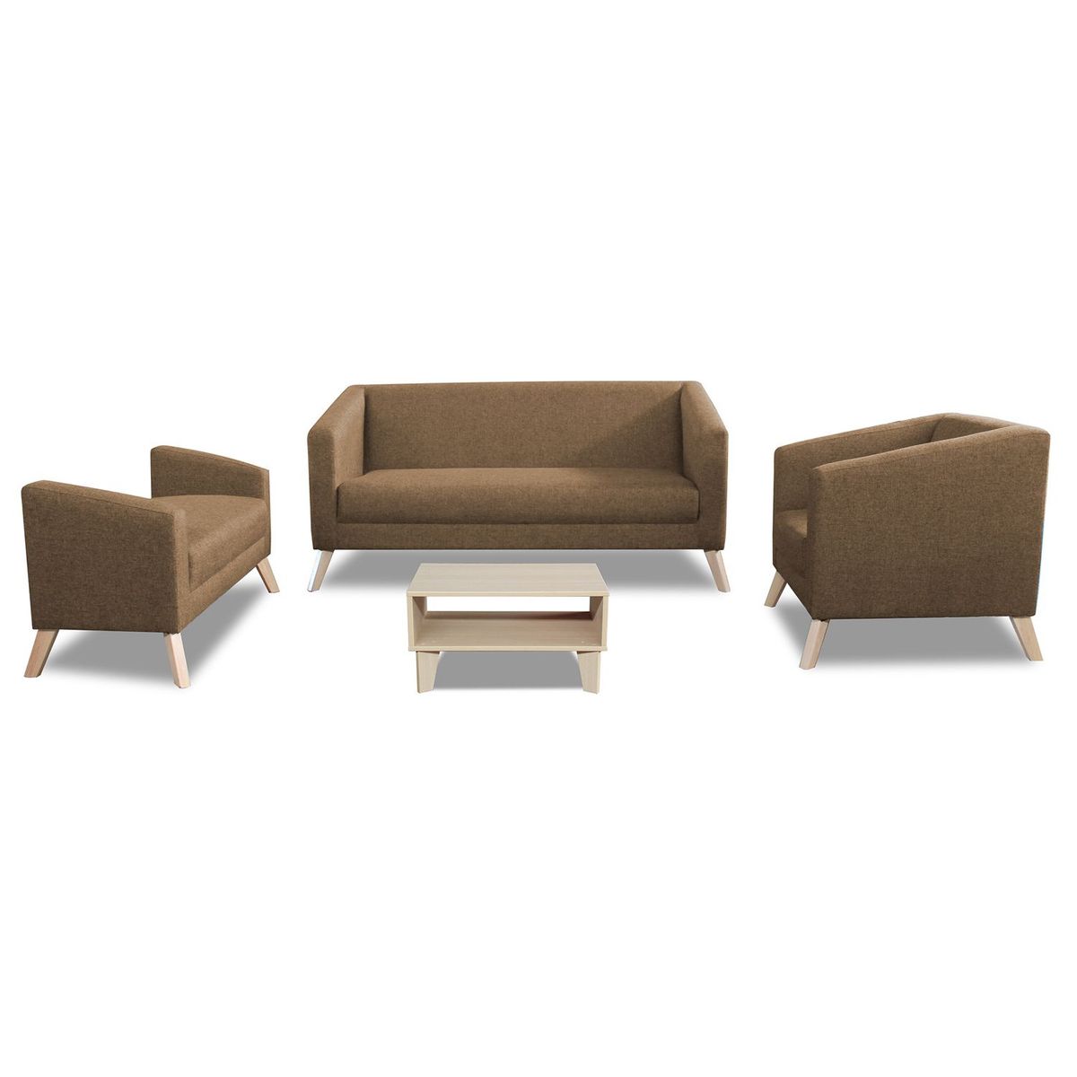 MICA - Juego de Sala Ginebra 3-1 + Banqueta + Mesa de Centro