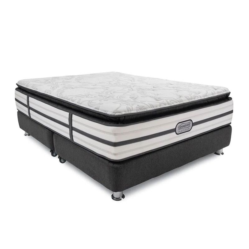 BEAUTYREST SIMMONS - Cama Box Tarima Platinum Pt Queen + 2 Almohadas