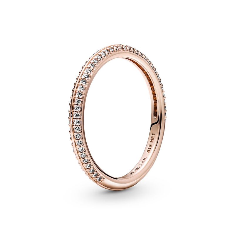 PANDORA - Anillo Pavé en Oro Rosa 14K