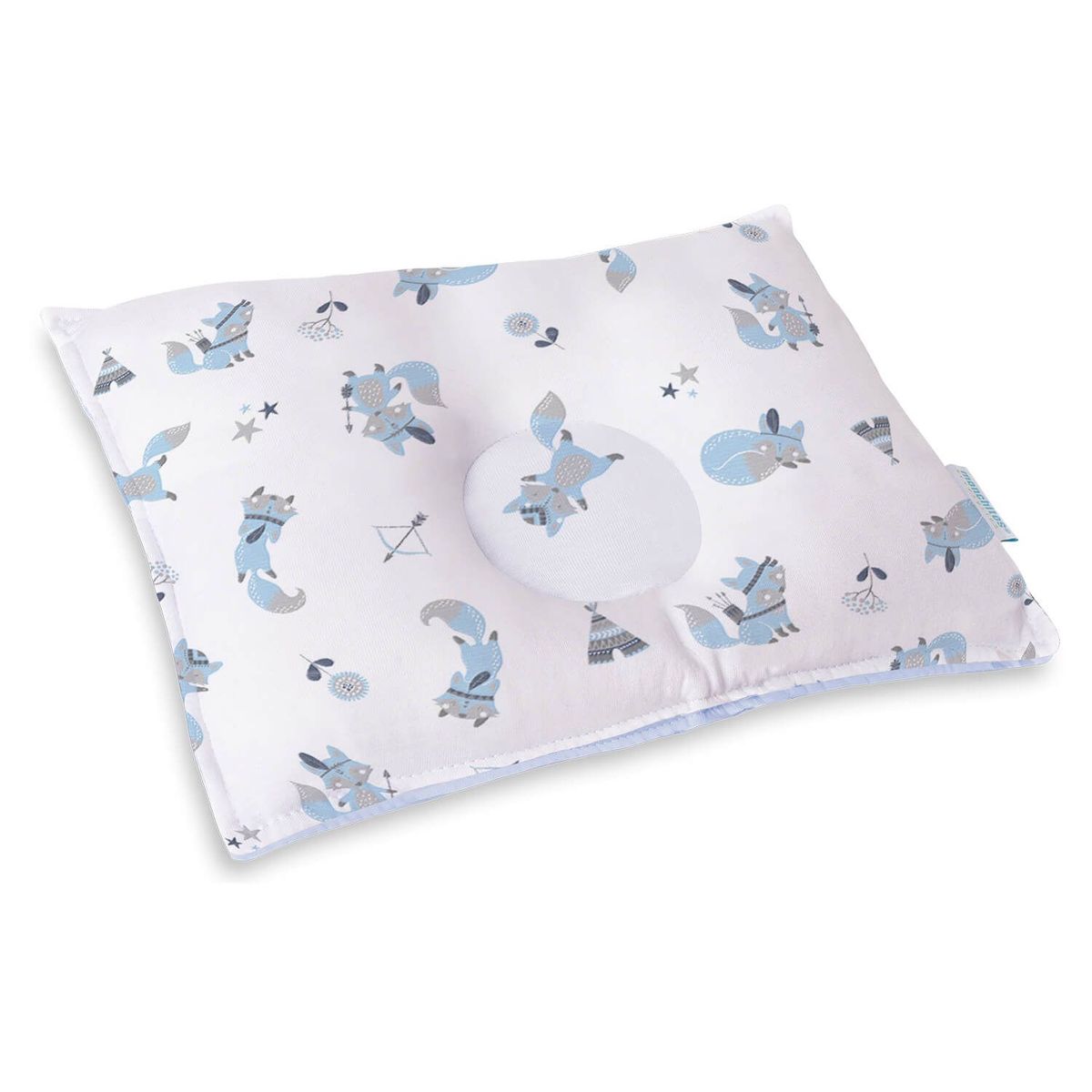 MONCHITOS - Almohada Bebe Anticabeza Plana Reversible
