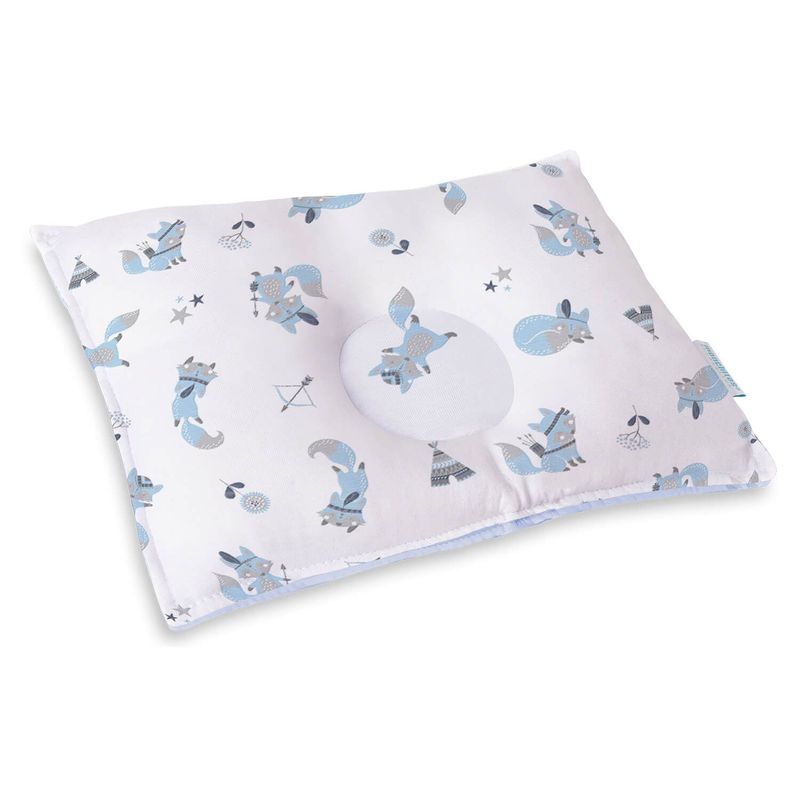 MONCHITOS - Almohada Bebe Anticabeza Plana Reversible