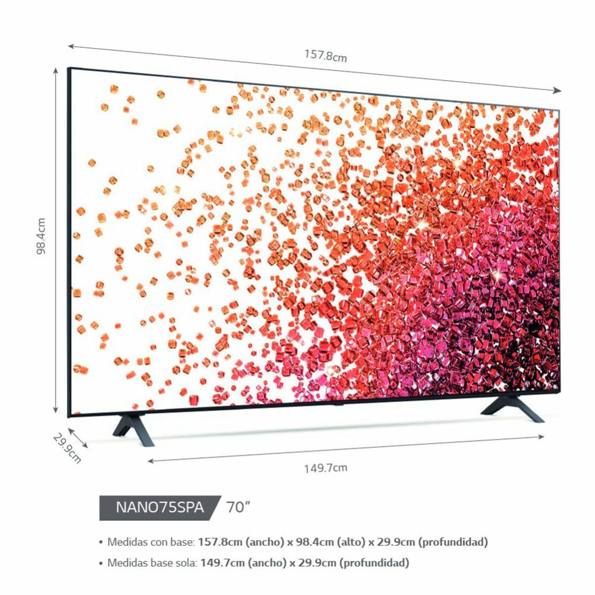 LG - Televisor 70" LG NanoCell 4K Ultra HD ThinQ AI 70NANO75SPA (2021)