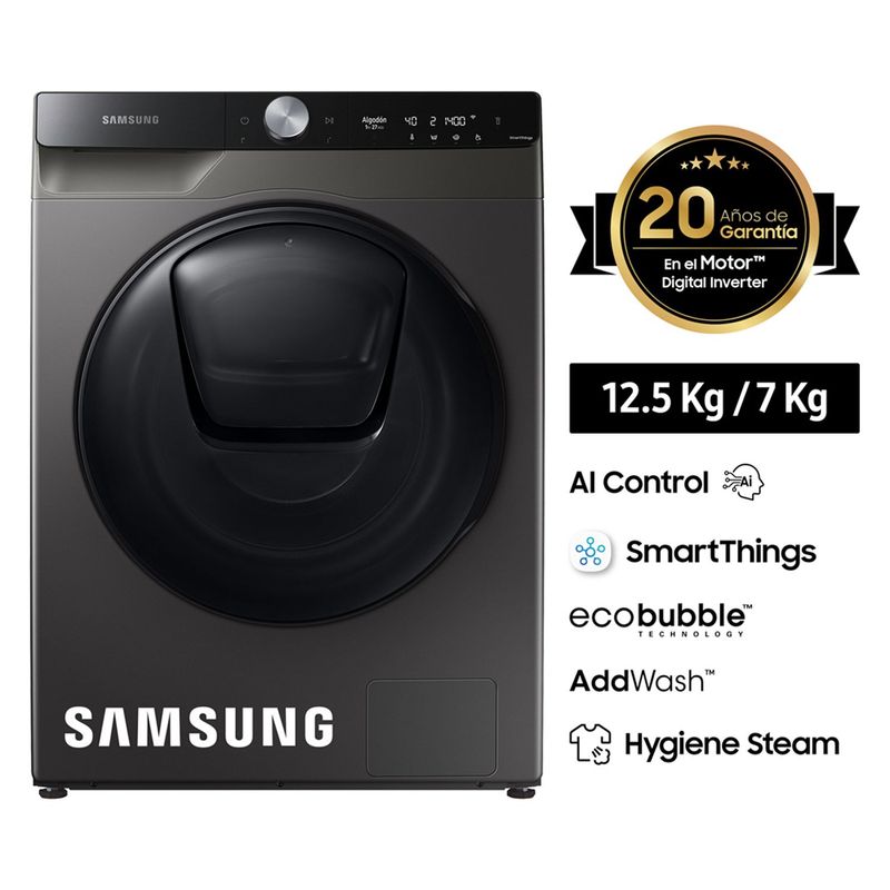 SAMSUNG - Lavaseca AddWash 12.5kg WD12TB54DBX/PE