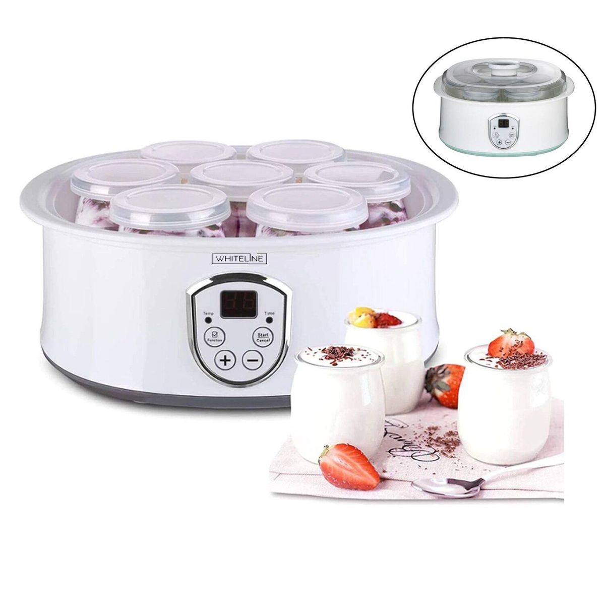 GENERICO - Máquina Yogurtera Whiteline SNJ-158B 7 Vasos