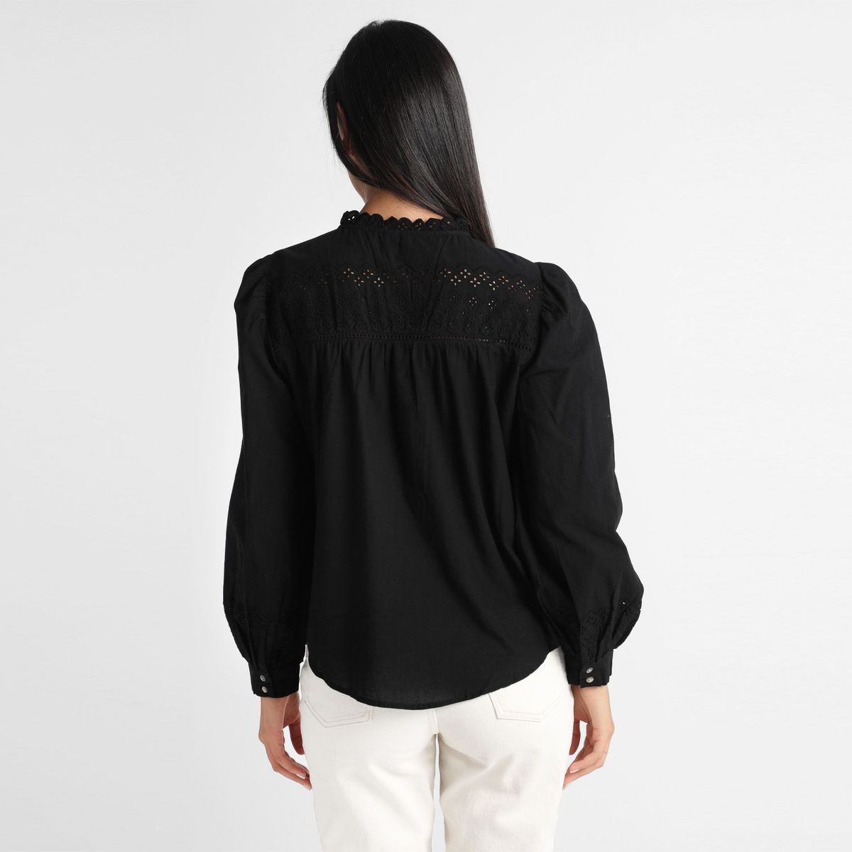 VERO MODA - Blusa Manga Larga 100% Algodón Orgánico Mujer Vero Moda