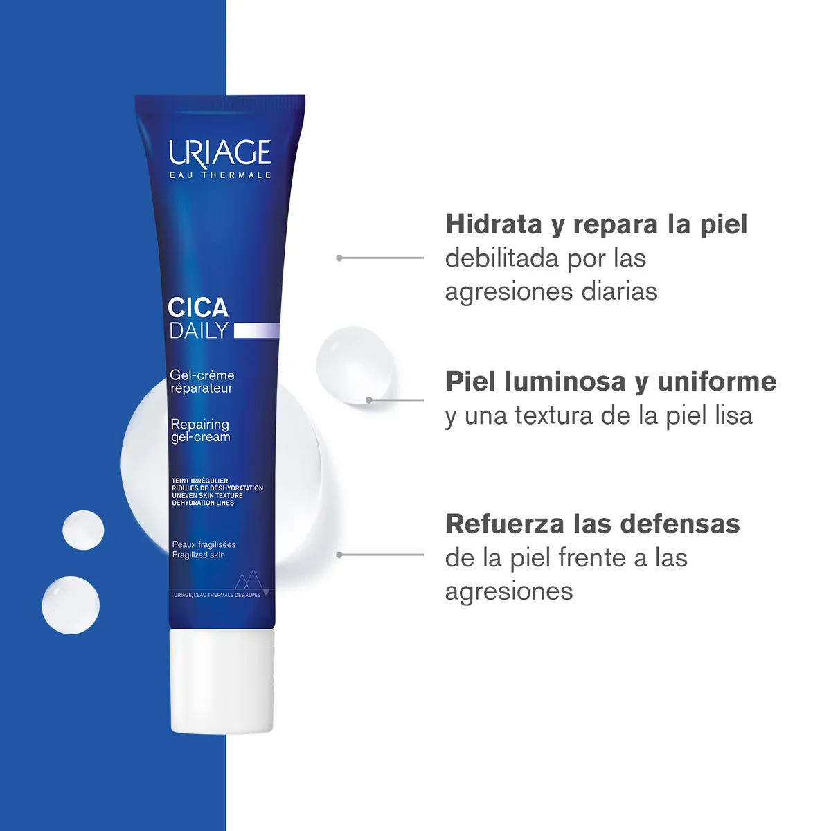 URIAGE - Uriage Bariéderm-Cica Daily Gel-Crema 40ml - Crema reparadora para la piel fragilizada