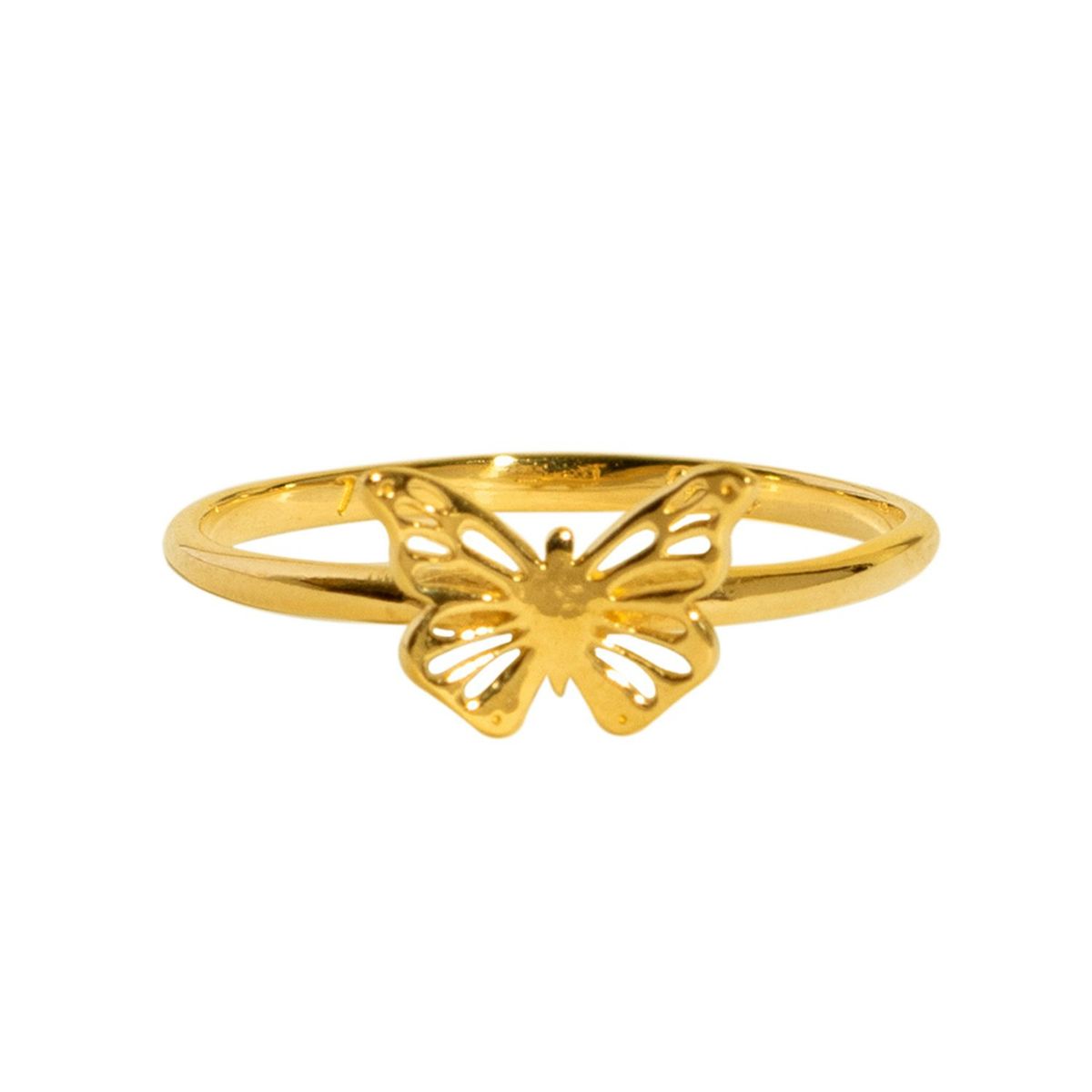 MAISHA - Anillo Golden Butterfly Bañado en Oro Fino