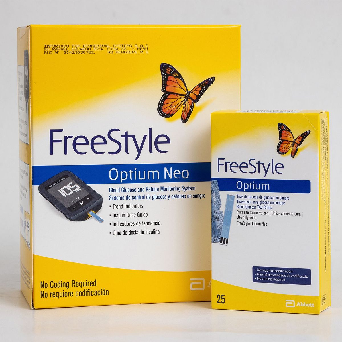 ABBOTT - Kit Glucómetro Freestyle Optium Neo + 25 Tiras