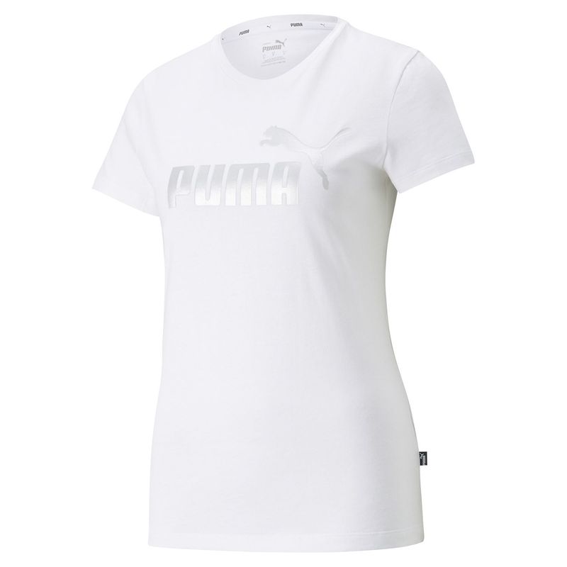 PUMA - Polo deportivo Training Mujer ESS+ Metallic Logo Tee