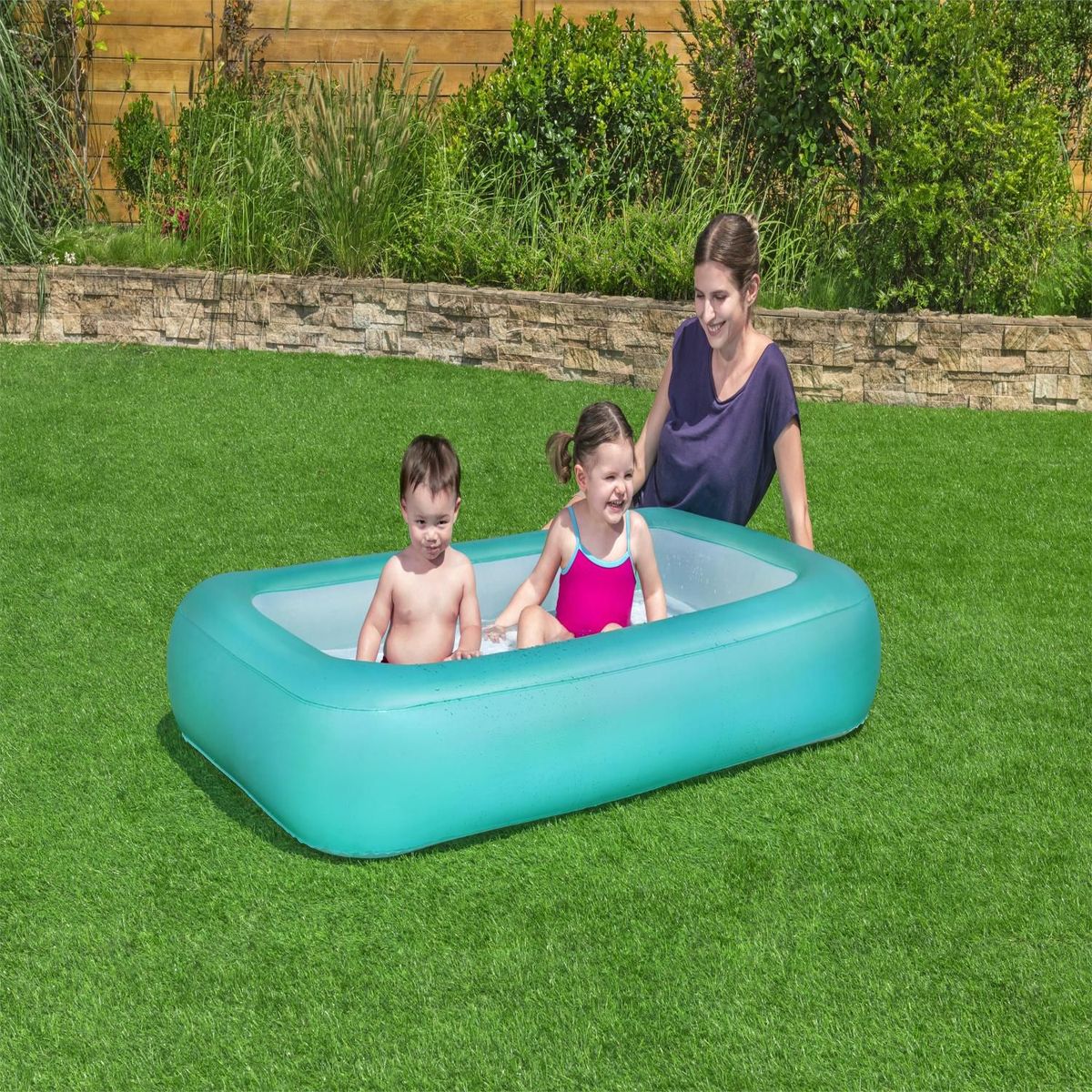 Bestway - Piscina para Niños Inflable Aquabeb 1.65m Celeste