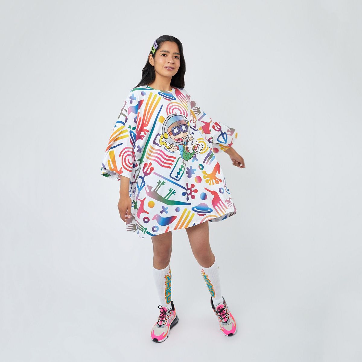 VNRO - Polo Oversize Patrón Manga Corta Unisex VNRO