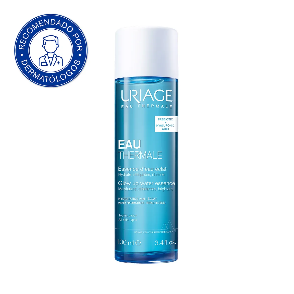 URIAGE - Uriage EAU Thermale Glow Up Water Essence 100 ml - Hidratación, suavidad y luminosidad para todo tipo de piel