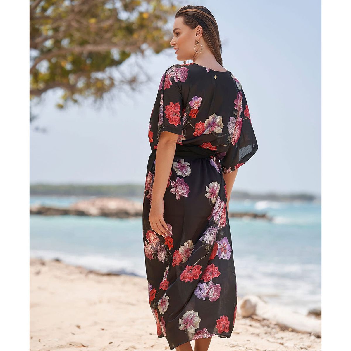 LEONISA - Kimono Multifuncional Estampado con Correa Ajustable Leonisa