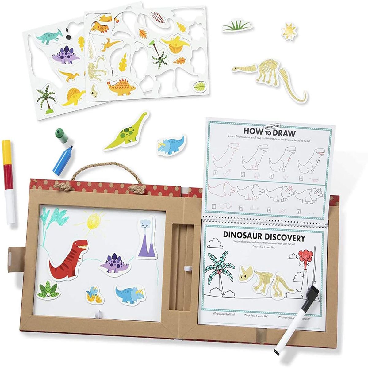 MELISSA & DOUG - Set para Dibujar y Jugar Dinosaurios