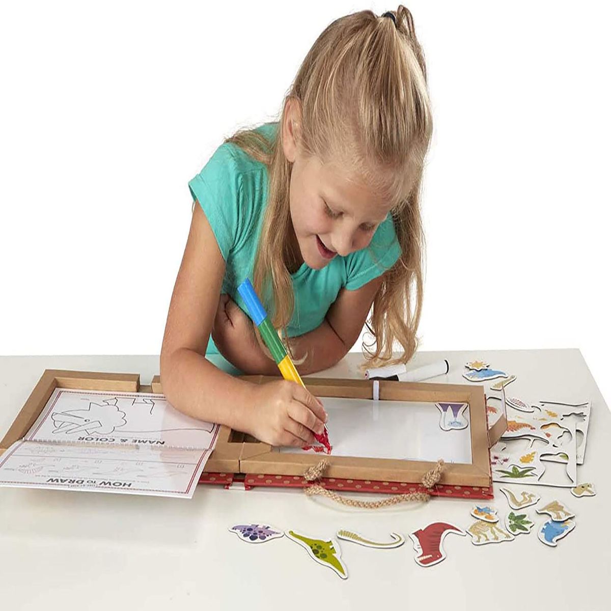 MELISSA & DOUG - Set para Dibujar y Jugar Dinosaurios