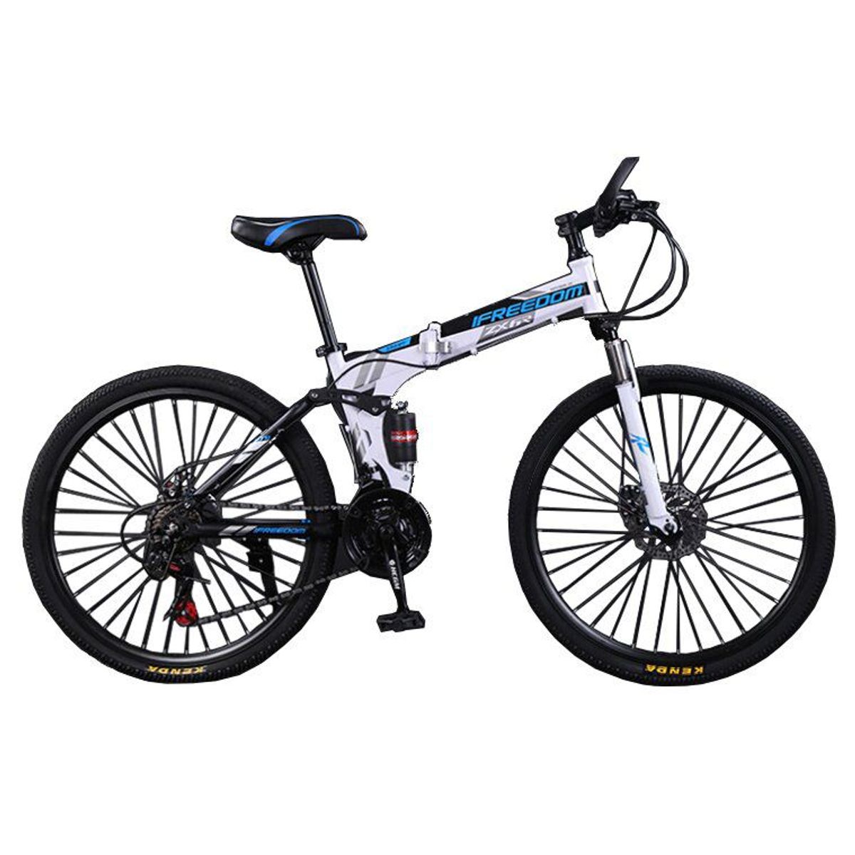 FREEDOM - Bicicleta Montañera Plegable Aro 26 - Blanco