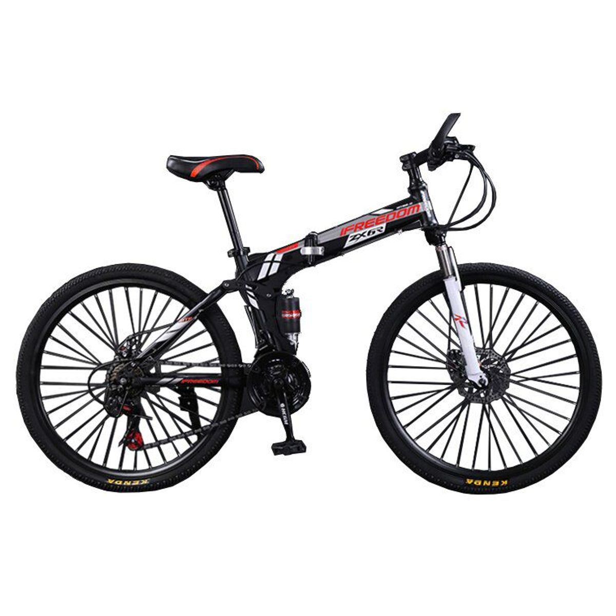 FREEDOM - Bicicleta Montañera Plegable Aro 26 - Gris