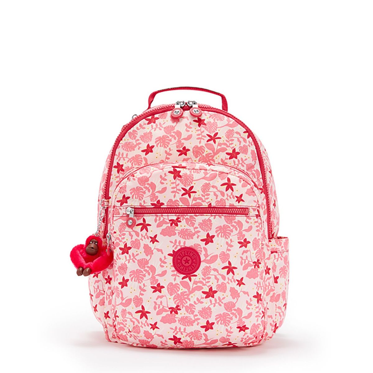KIPLING - Mochila Seoul Pink Leaves