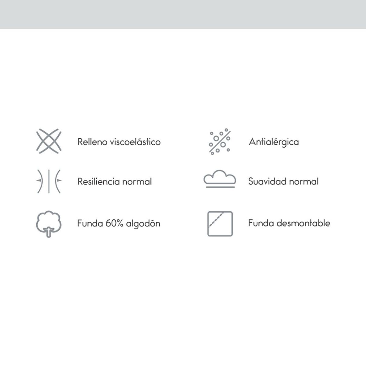 ROSEN - Pack x2 Almohadas Memory Max Basic King 42x80cm