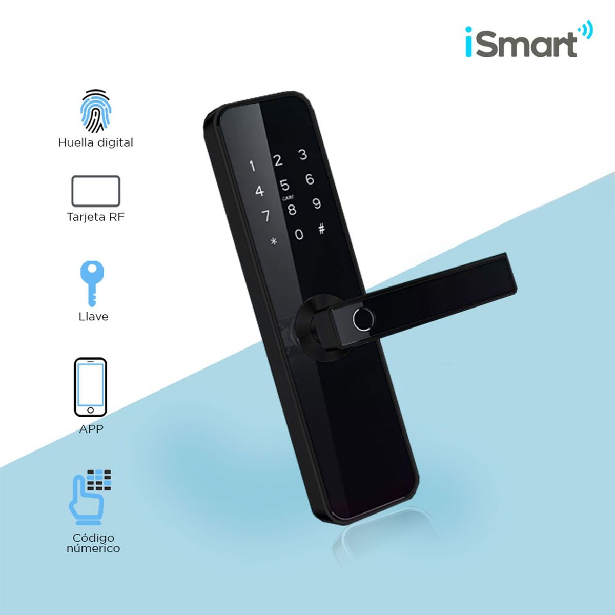 ISMART - Cerradura bluetooth mediana negra (IL31)