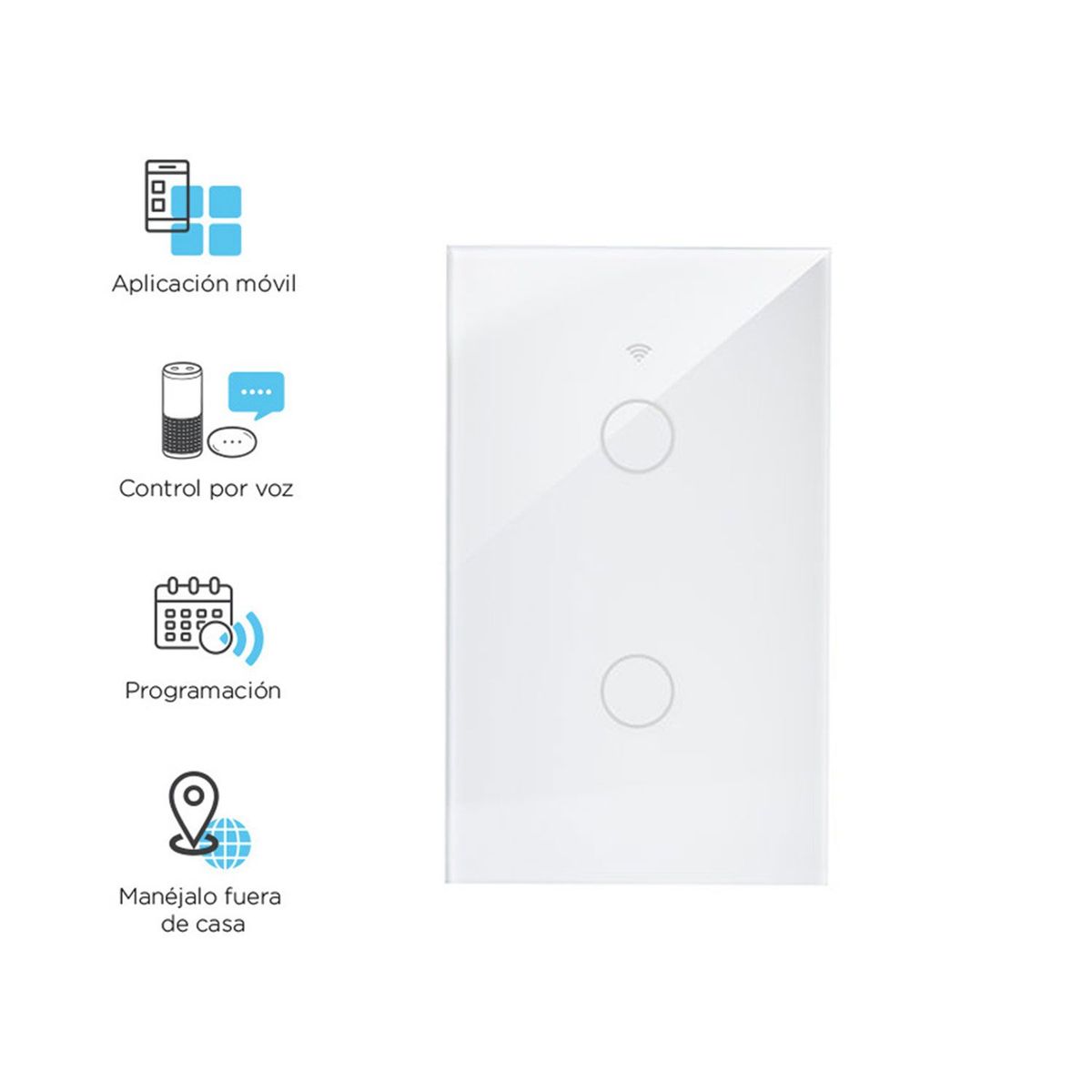 ISMART - Iswitch 2 toques color blanco con neutro