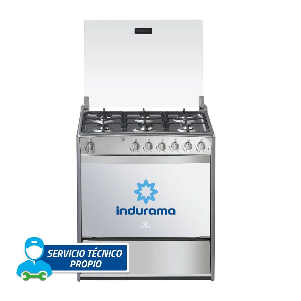 INDURAMA - Cocina a Gas 6 Hornillas Parma