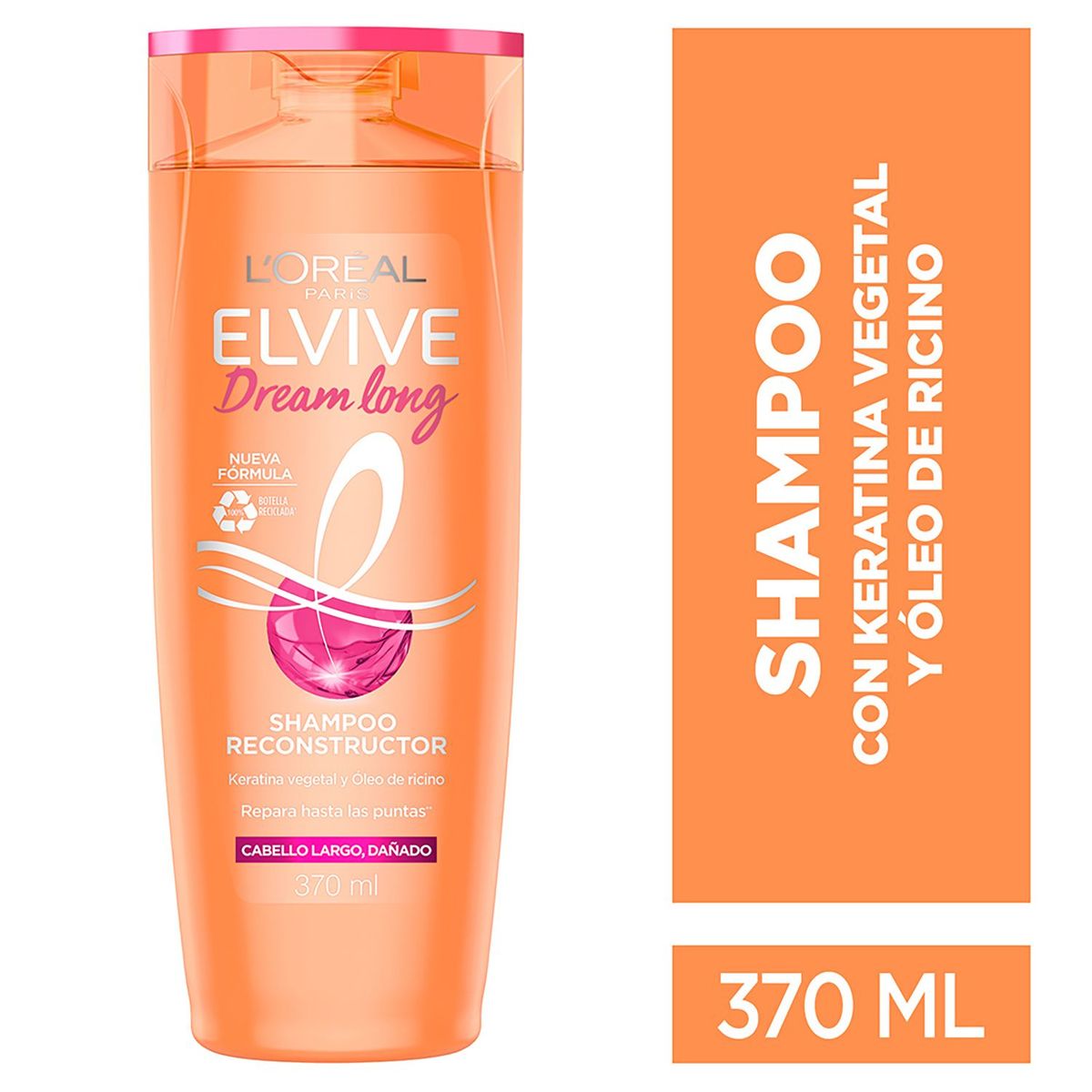 ELVIVE - Shampoo Dream Long para Cabello Largo y Dañado 370ml