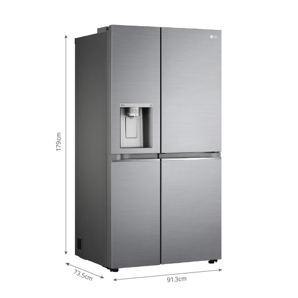 LG - Refrigeradora LS66SDP 617L Door-in-door Side By Side Plateada LG