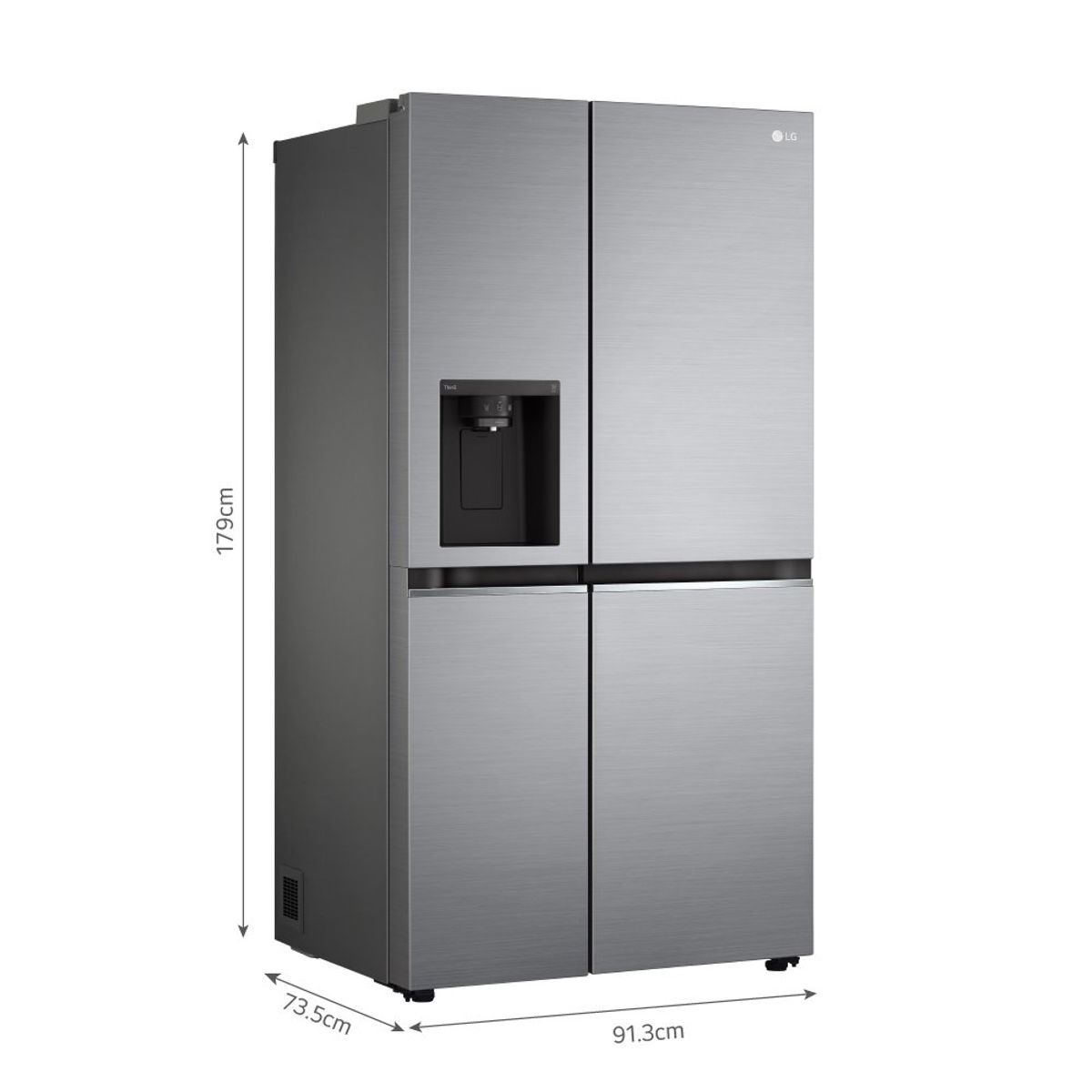 LG - Refrigeradora LS66SPP 617L Hygiene Fresh+ Side By Side Plateada LG