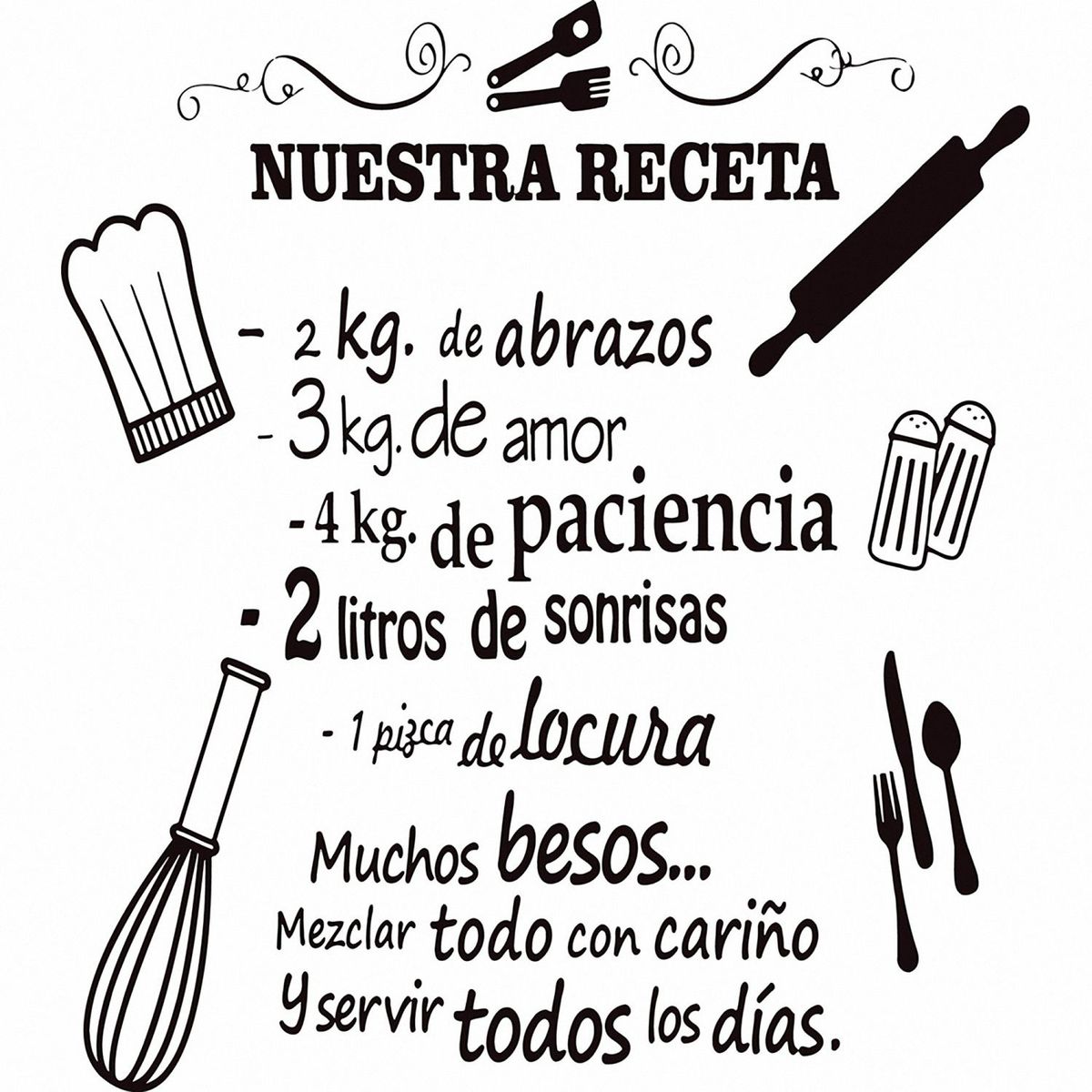 STICKART - Vinilo "Nuestra Receta" Negro