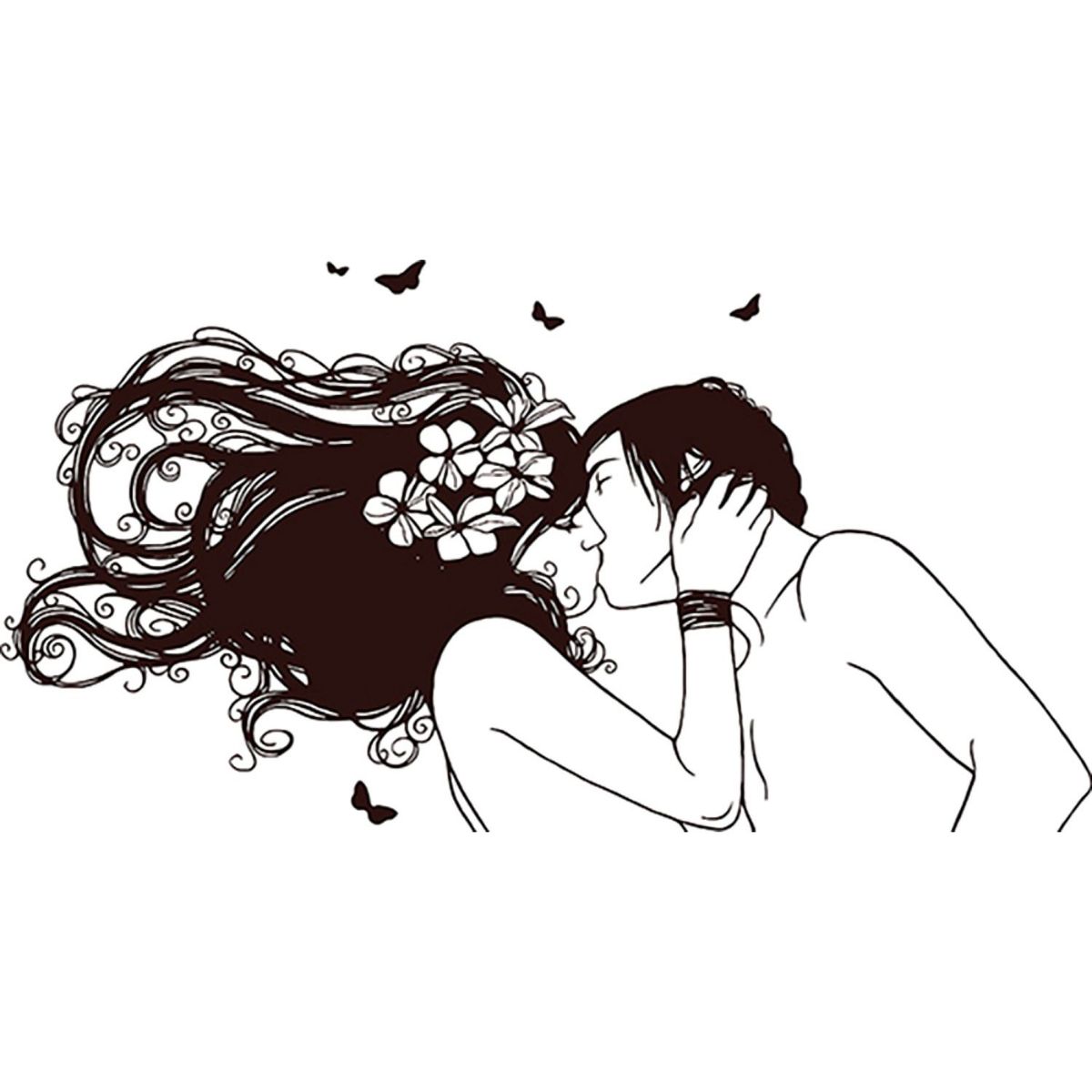 STICKART - Vinilo "Beso" Negro