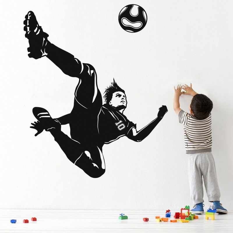STICKART - Vinilo Jugador Fútbol Negro