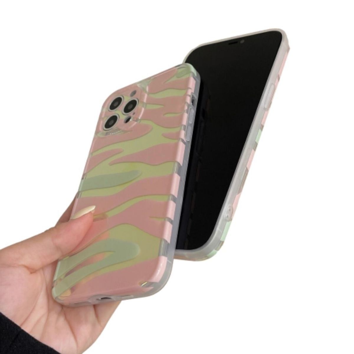 GENERICO - Case Iphone 12 leopardo rosa