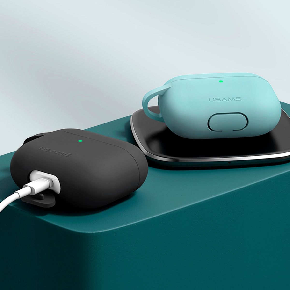 USAMS - Case Airpods 3 Con Llavero Negro 