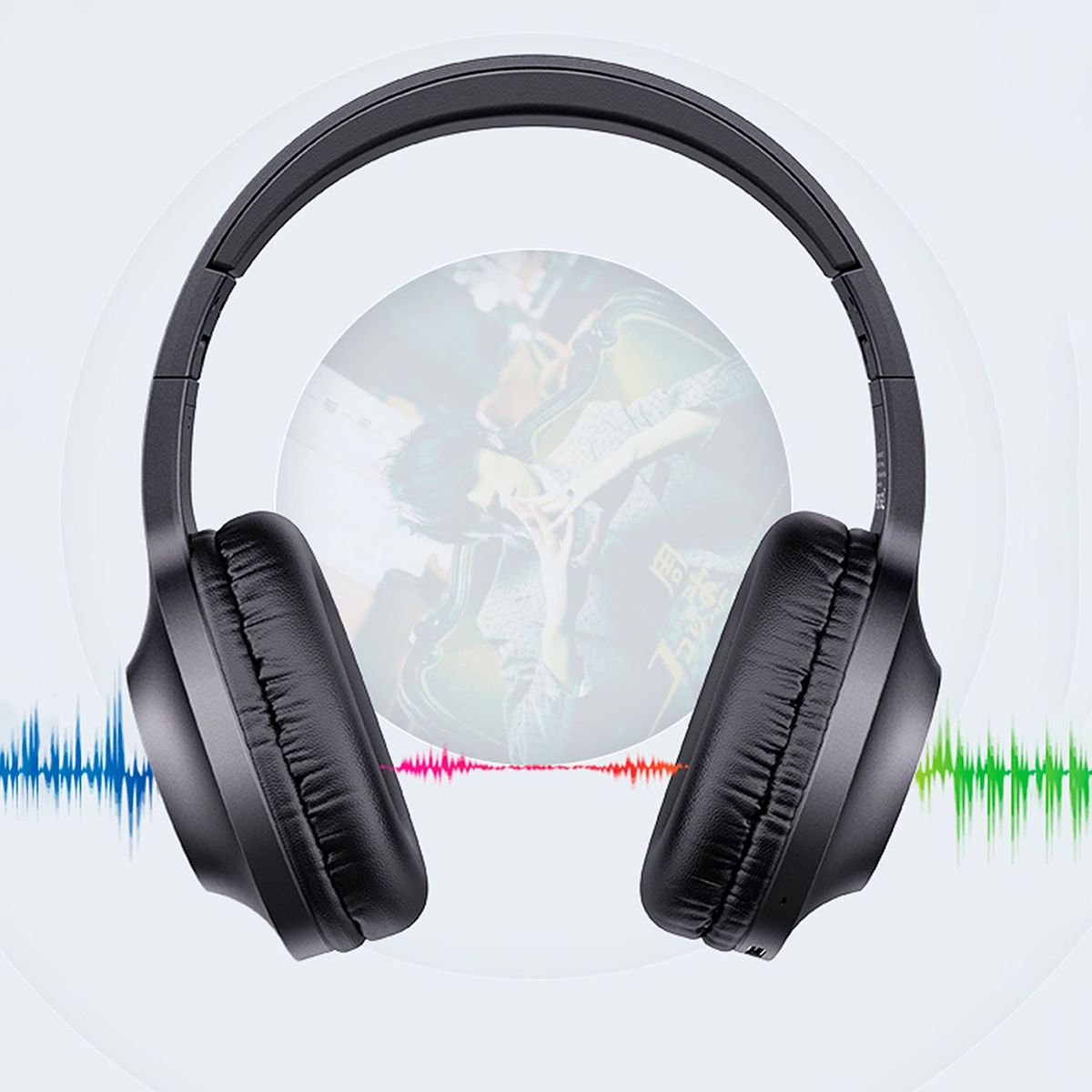 USAMS - Audifono Bluetooth Diadema Con Estuche Negro