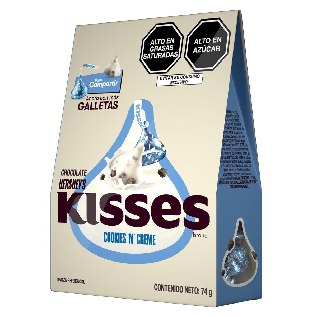 KISSES - Chocolate Hersheys Kisses Cookies And Cream 74gr
