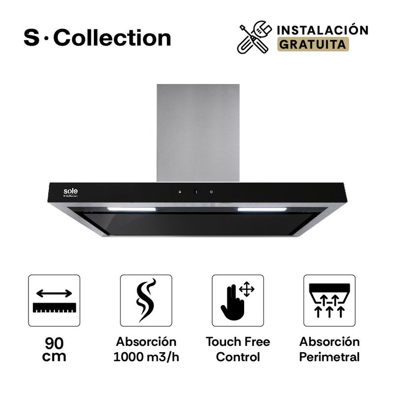 SOLE - Campana Decorativa Scollection Stilux 90Cm