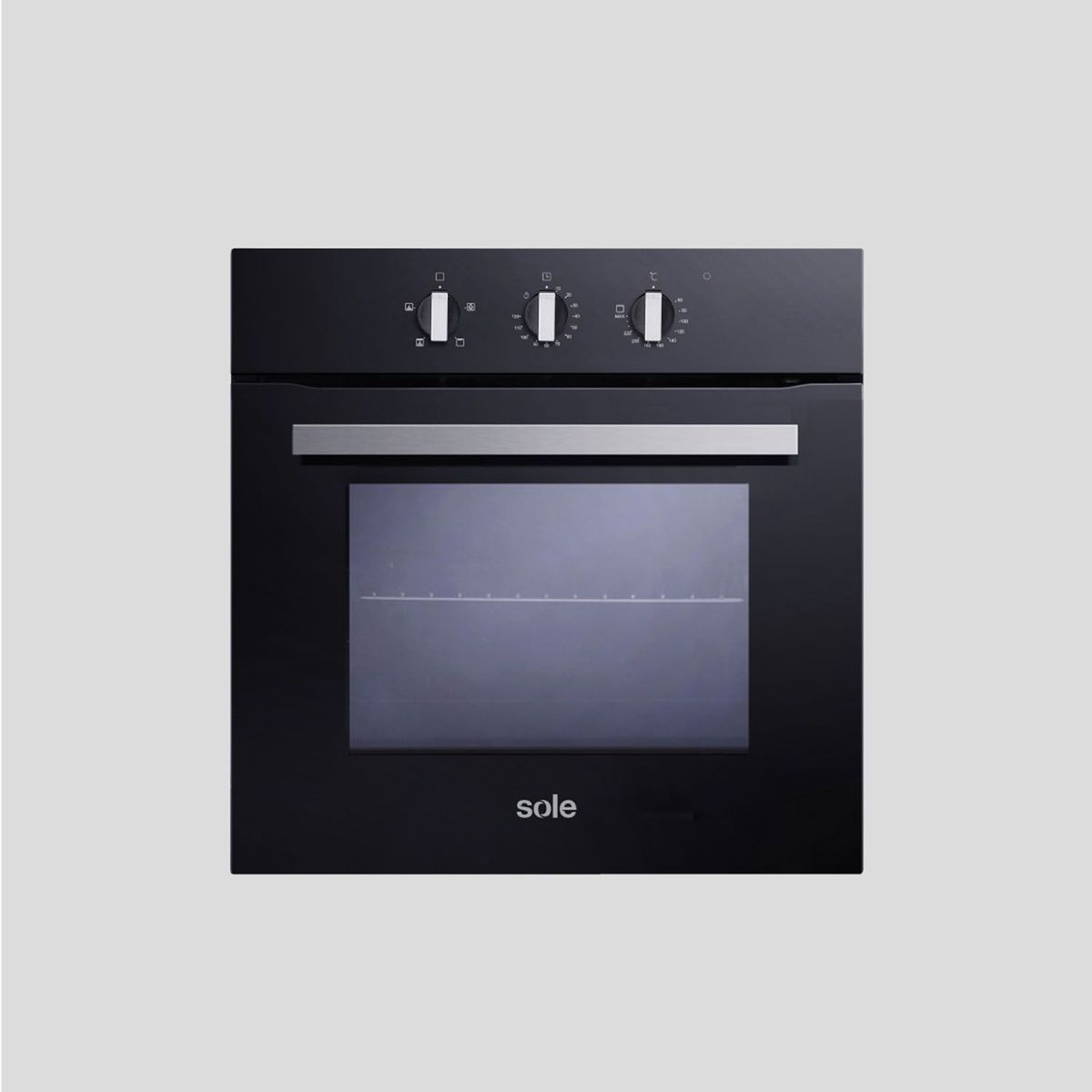 SOLE - Horno Empotrable Eléctrico 60Cm 56L Smart Color Negro