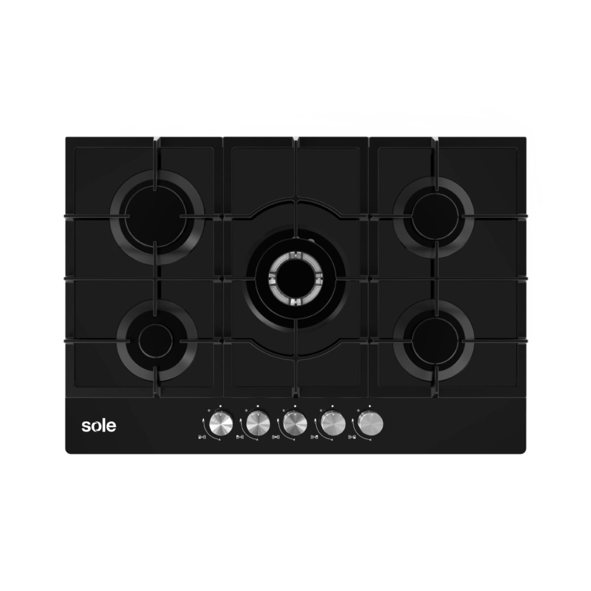 SOLE - Encimera Sole Vidrio Templado 77 Cm 5 Hornillas