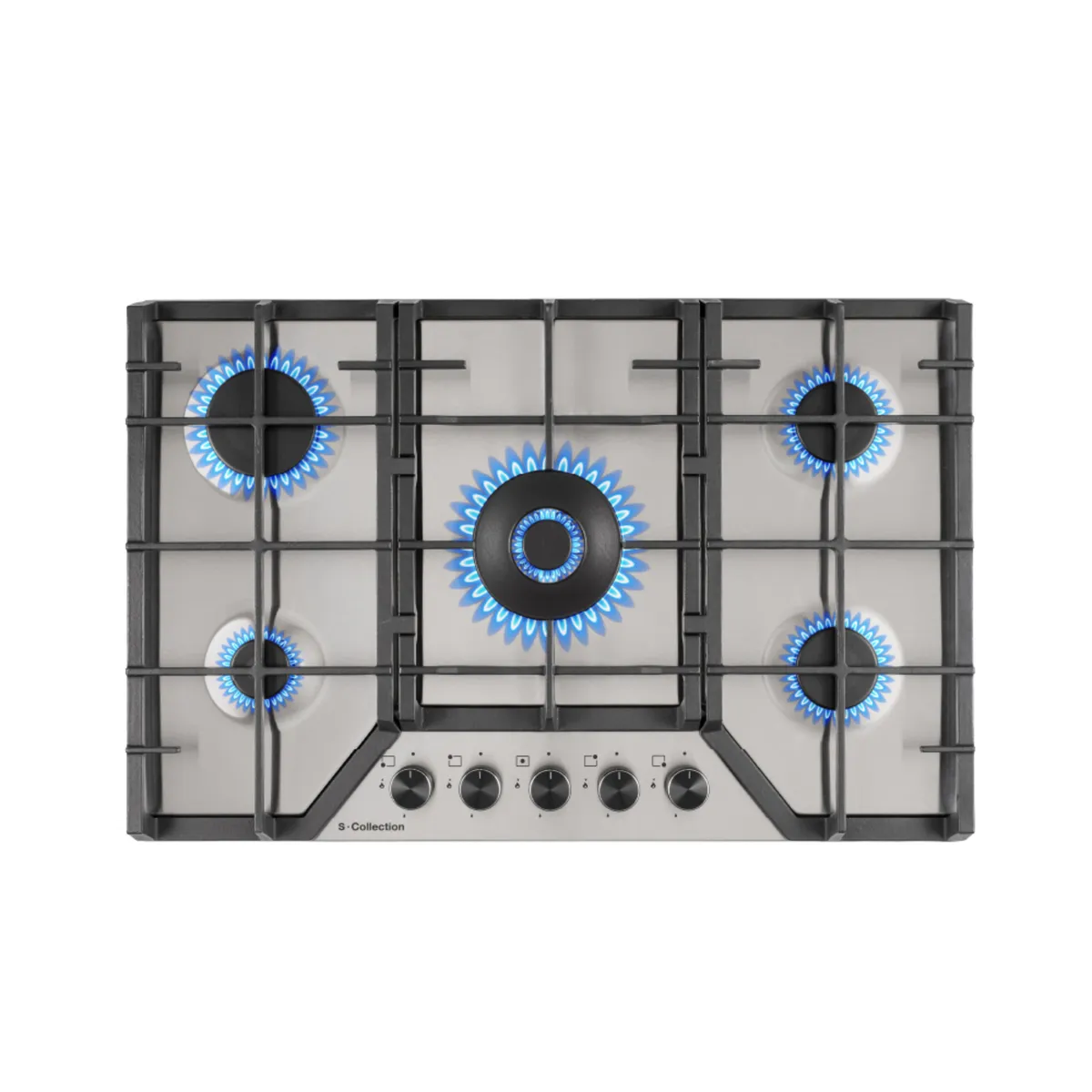 SCOLLECTION - Encimera Scollection Acero Inoxidable A Gas 76Cm 5 Hornillas