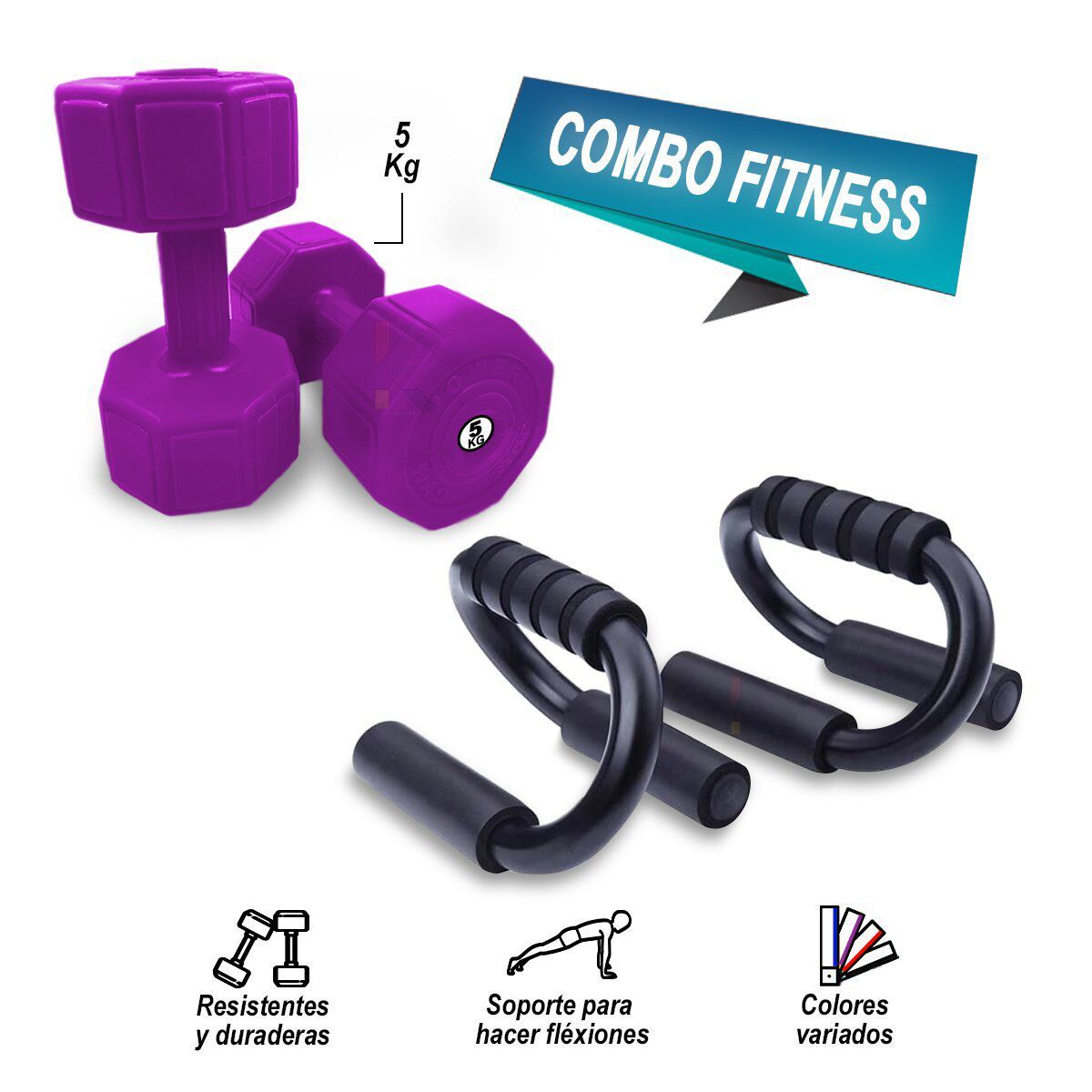 SM - Combo Mancuerna de 5 kg+Push Up