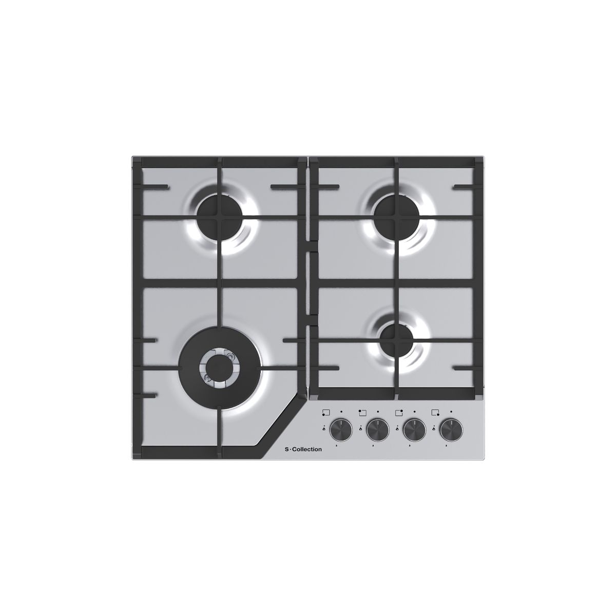SOLE - Encimera Scollection Acero Inoxidable A Gas 58Cm 4 Hornillas