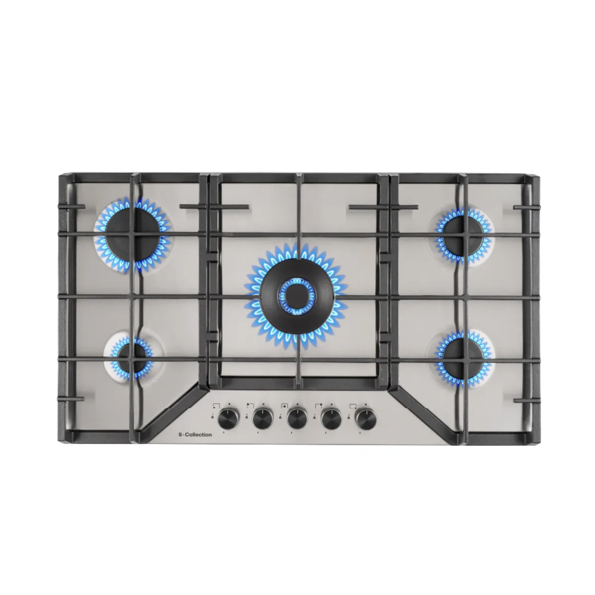 SCOLLECTION - Encimera Scollection Acero Inoxidable A Gas 86Cm 5 Hornillas