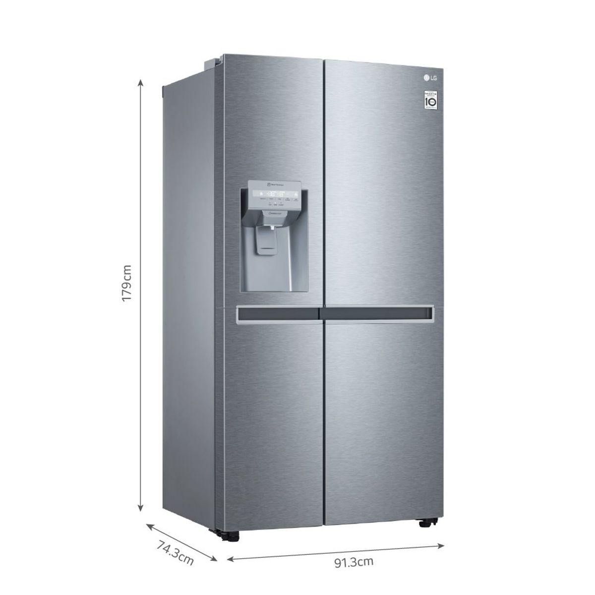 LG - Refrigeradora LS66SPG 616LT Multi Air Flow Side By Side Plateada LG